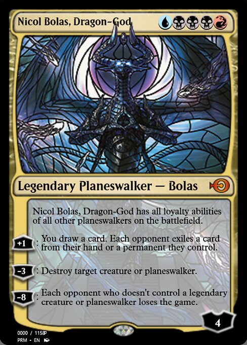 Nicol Bolas, Dragon-God — Magic Online Promos #78015, art by Raymond Swanland