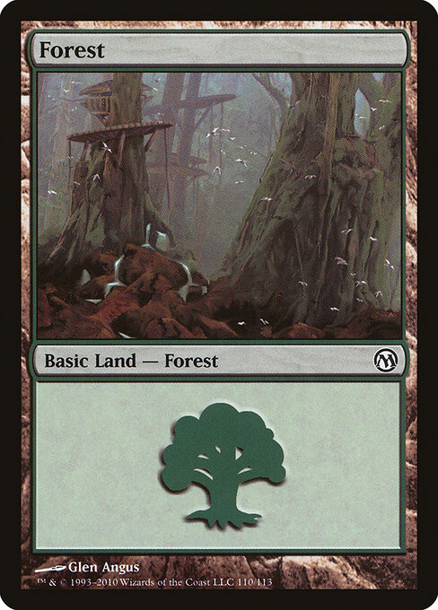 Forest — Duels of the Planeswalkers #110, art by Glen Angus