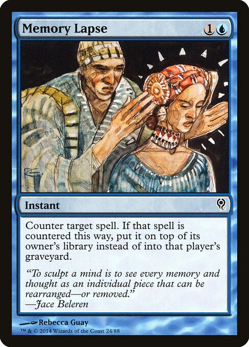 Memory Lapse — Duel Decks: Jace vs. Vraska #24, art by Rebecca Guay
