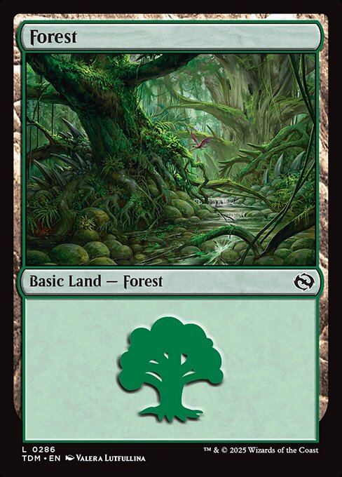 Forest — Tarkir: Dragonstorm #286, art by Valera Lutfullina