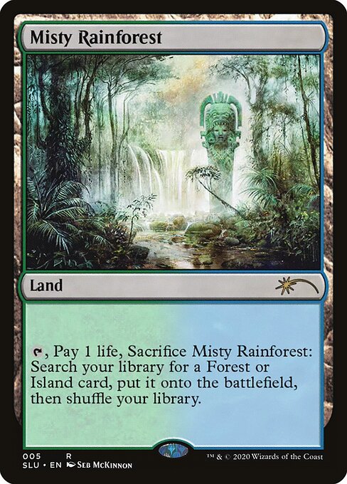 Misty Rainforest — Secret Lair: Ultimate Edition #5, art by Seb McKinnon