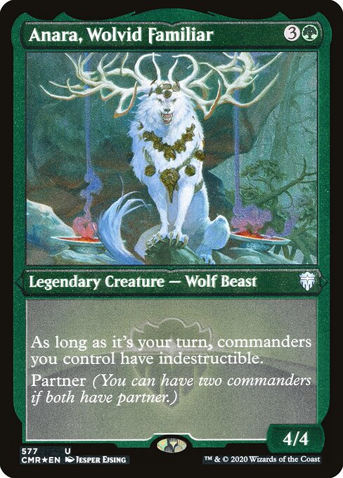 Anara, Wolvid Familiar — Commander Legends #577, art by Jesper Ejsing