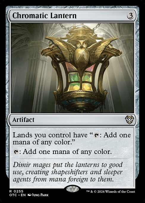 Chromatic Lantern — Outlaws of Thunder Junction Commander #255, art by Jung Park