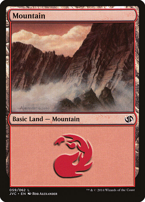 Mountain — Duel Decks Anthology: Jace vs. Chandra #59, art by Rob Alexander