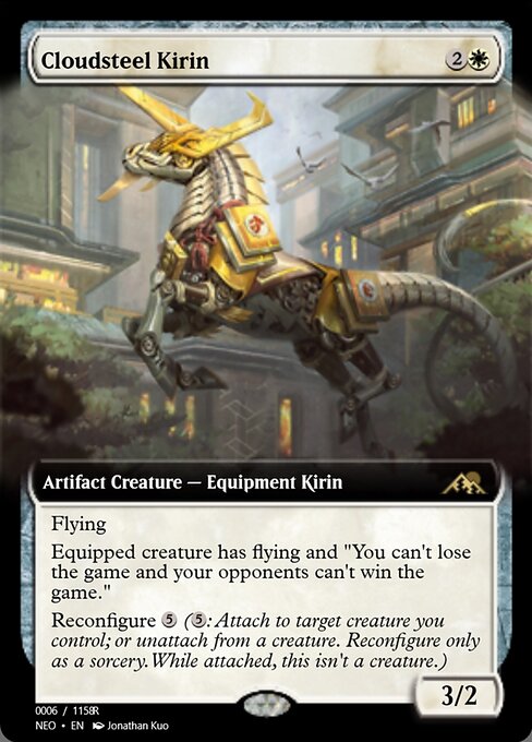 Cloudsteel Kirin — Magic Online Promos #97875, art by Jonathan Kuo