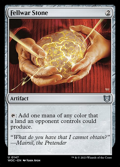 Fellwar Stone — Wilds of Eldraine Commander #147, art by John Avon