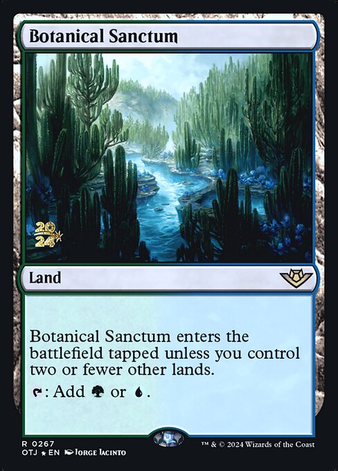 Botanical Sanctum — Outlaws of Thunder Junction Promos #267s, art by Jorge Jacinto