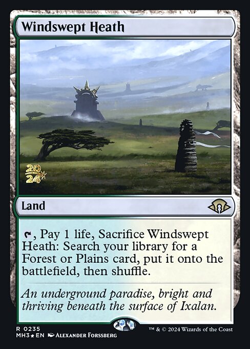 Windswept Heath — Modern Horizons 3 Promos #235s, art by Alexander Forssberg