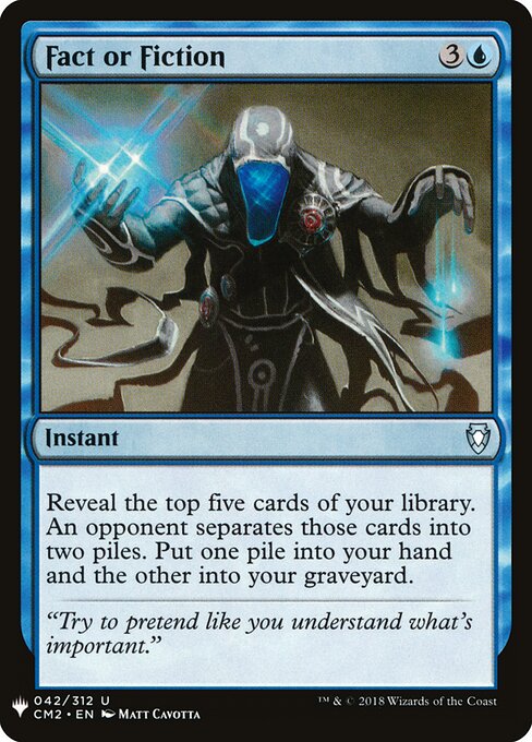 Fact or Fiction — The List #CM2-42, art by Matt Cavotta