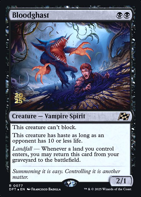 Bloodghast — Aetherdrift Promos #77s, art by Francisco Badilla
