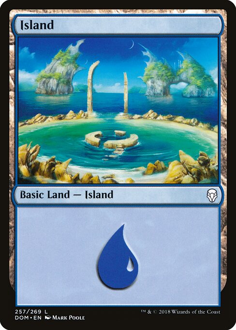 Island — Dominaria #257, art by Mark Poole