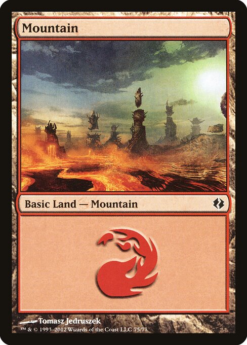 Mountain — Duel Decks: Venser vs. Koth #75, art by Tomasz Jedruszek