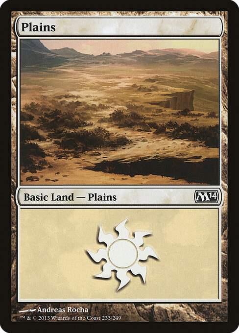 Plains — Magic 2014 #233, art by Andreas Rocha
