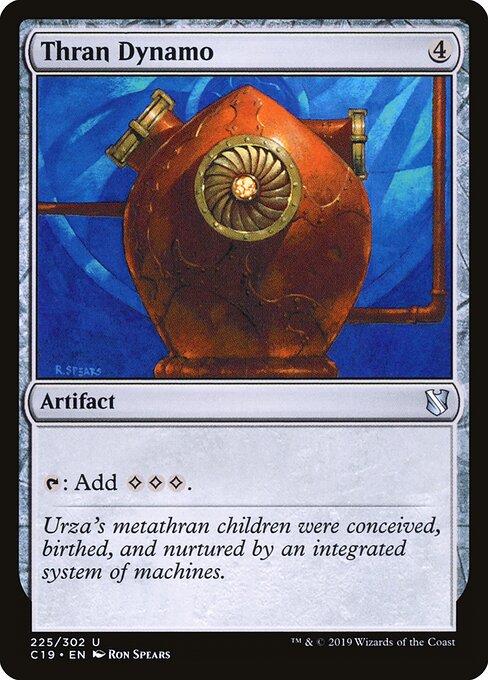 Thran Dynamo — Commander 2019 #225, art by Ron Spears