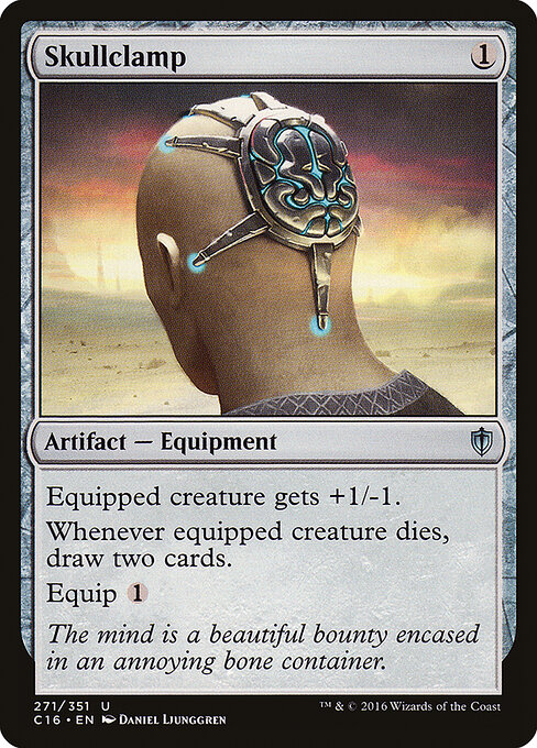 Skullclamp — Commander 2016 #271, art by Daniel Ljunggren