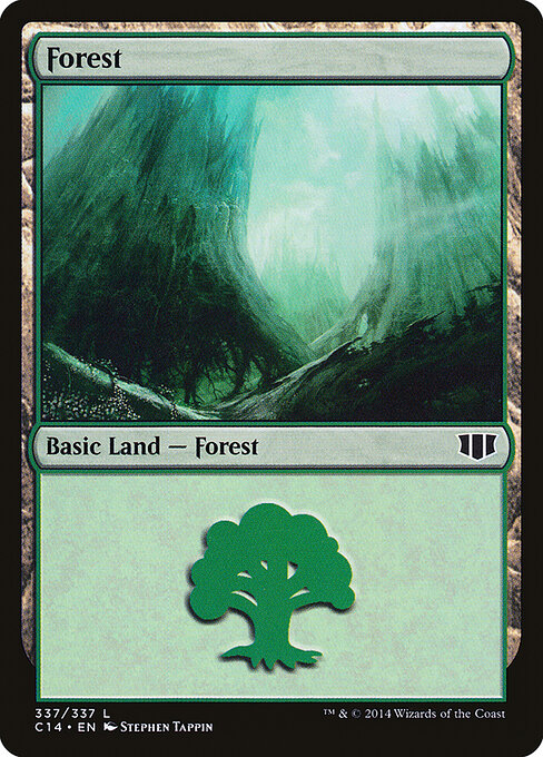 Forest — Commander 2014 #337, art by Stephen Tappin