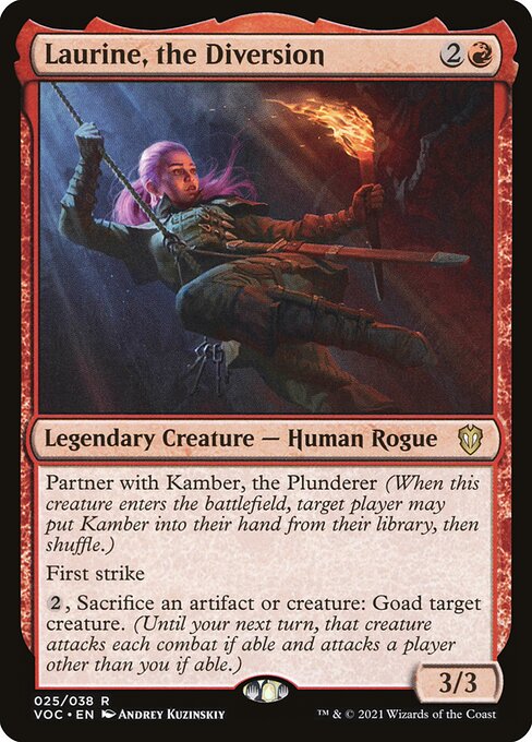 Laurine, the Diversion — Crimson Vow Commander #25, art by Andrey Kuzinskiy