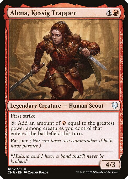 Alena, Kessig Trapper — Commander Legends #160, art by Zoltan Boros