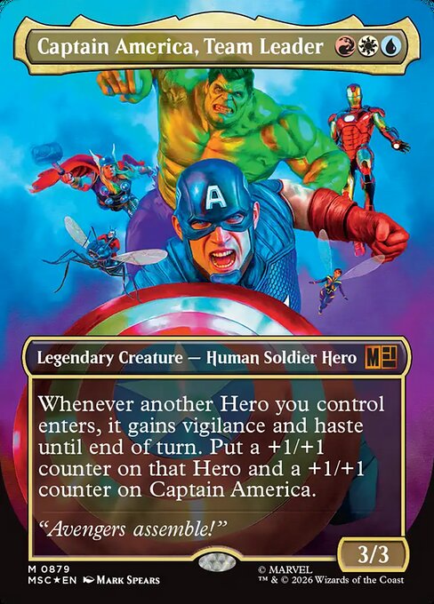 Captain America, Team Leader — Marvel Super Heroes Commander #879, art by Mark Spears