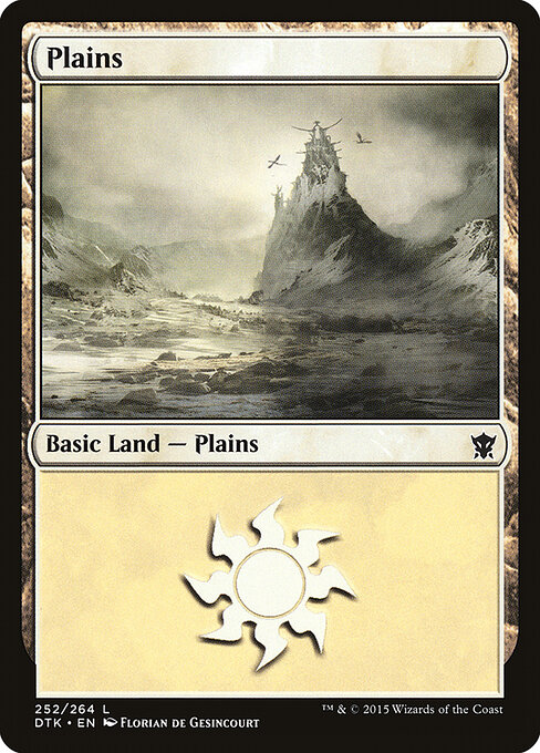 Plains — Dragons of Tarkir #252, art by Florian de Gesincourt