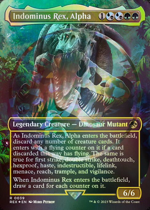 Indominus Rex, Alpha — Jurassic World Collection #39, art by Miro Petrov