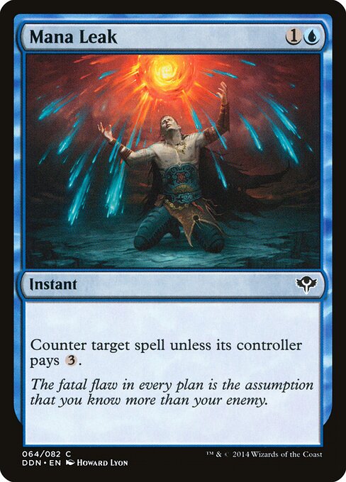 Mana Leak — Duel Decks: Speed vs. Cunning #64, art by Howard Lyon