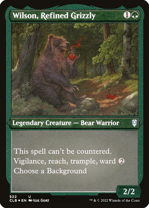 Wilson, Refined Grizzly — Commander Legends: Battle for Baldur's Gate #522, art by Ilse Gort