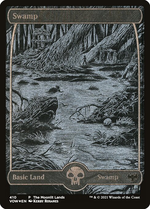 Swamp — Innistrad: Crimson Vow #410, art by Kerby Rosanes