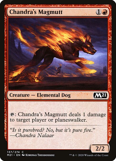 Chandra's Magmutt — Core Set 2021 #137, art by Kimonas Theodossiou
