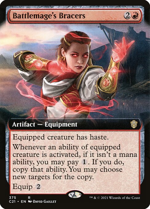 Battlemage's Bracers — Commander 2021 #375, art by David Gaillet