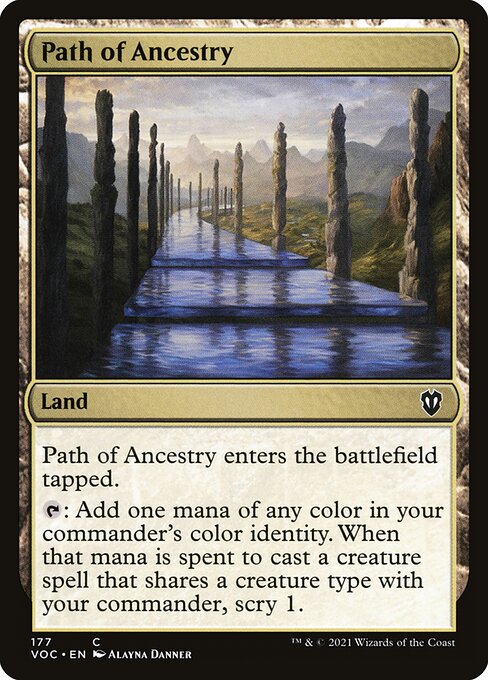 Path of Ancestry — Crimson Vow Commander #177, art by Alayna Danner