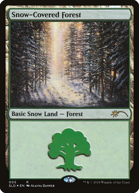 Snow-Covered Forest — Secret Lair Drop #5, art by Alayna Danner