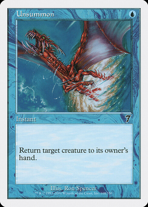 Unsummon — Seventh Edition #108, art by Ron Spencer
