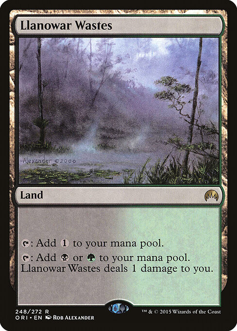 Llanowar Wastes — Magic Origins #248, art by Rob Alexander