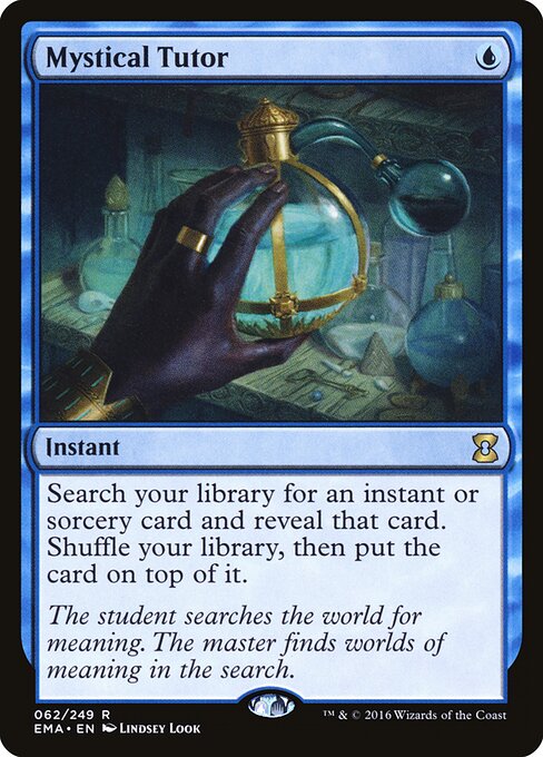 Mystical Tutor — Eternal Masters #62, art by Lindsey Look