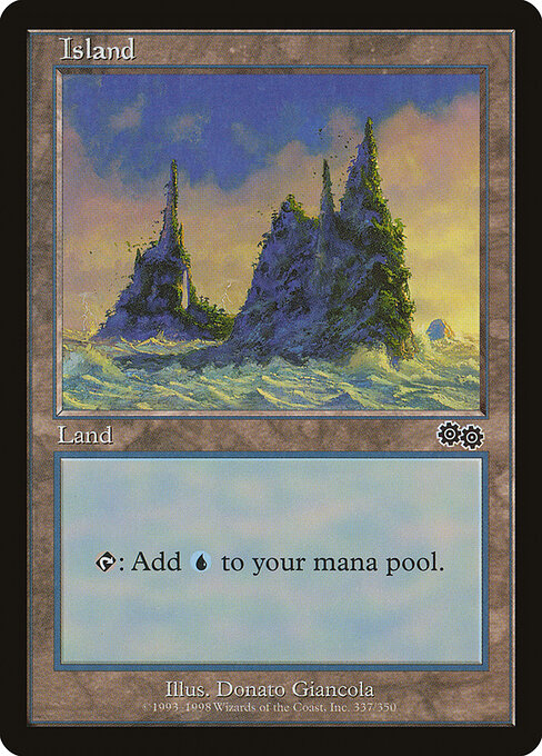 Island — Urza's Saga #337, art by Donato Giancola