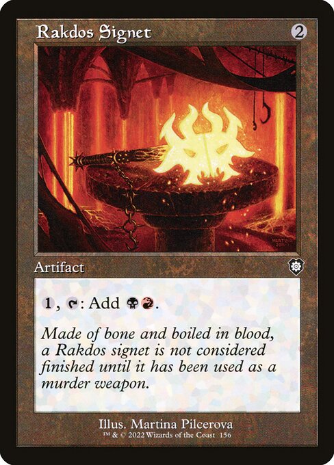 Rakdos Signet — The Brothers' War Commander #156, art by Martina Pilcerova