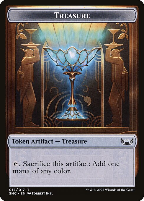 Treasure — Streets of New Capenna Tokens #17, art by Forrest Imel