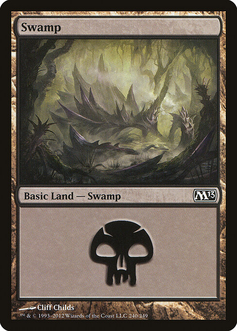 Swamp — Magic 2013 #240, art by Cliff Childs