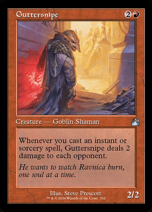 Guttersnipe — Ravnica Remastered #332, art by Steve Prescott