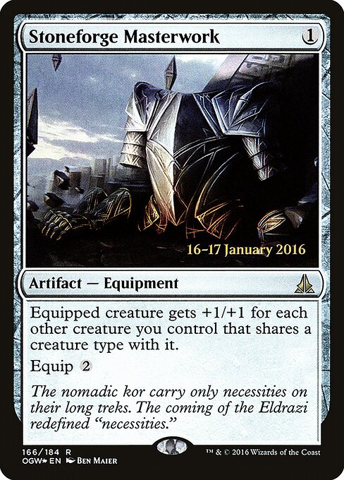Stoneforge Masterwork — Oath of the Gatewatch Promos #166s, art by Ben Maier