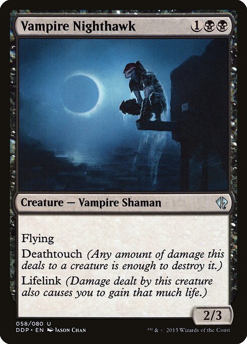 Vampire Nighthawk — Duel Decks: Zendikar vs. Eldrazi #58, art by Jason Chan