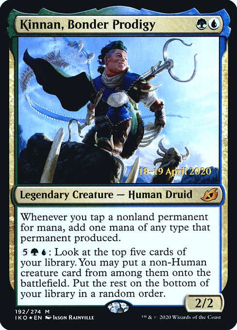 Kinnan, Bonder Prodigy — Ikoria: Lair of Behemoths Promos #192s, art by Jason Rainville