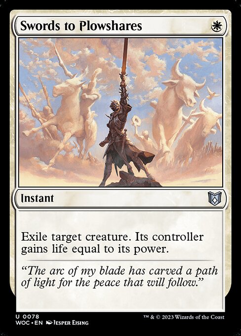 Swords to Plowshares — Wilds of Eldraine Commander #78, art by Jesper Ejsing