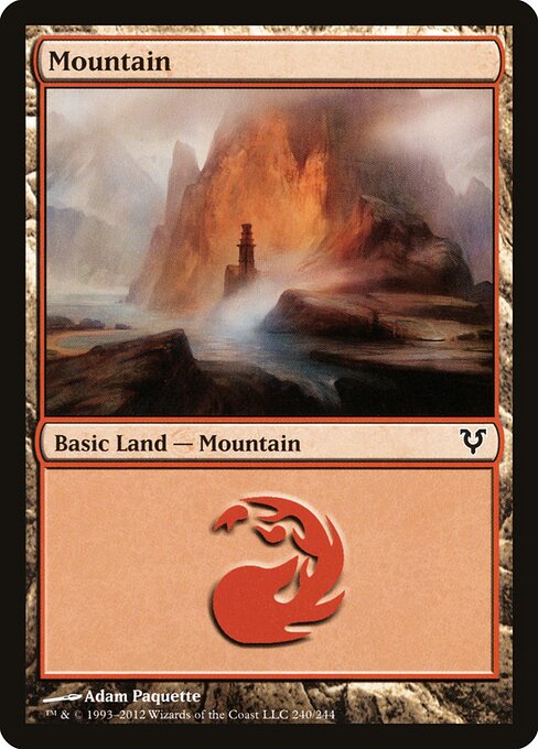 Mountain — Avacyn Restored #240, art by Adam Paquette