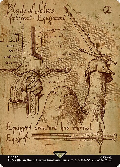 Blade of Selves — Secret Lair Drop #1570, art by Miklós Ligeti & AndWorld Design