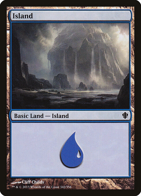 Island — Commander 2013 #342, art by Cliff Childs