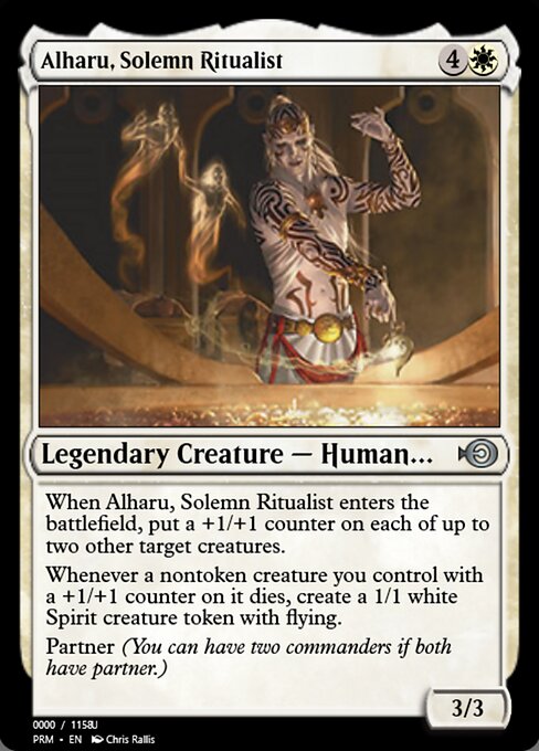 Alharu, Solemn Ritualist — Magic Online Promos #86320, art by Chris Rallis