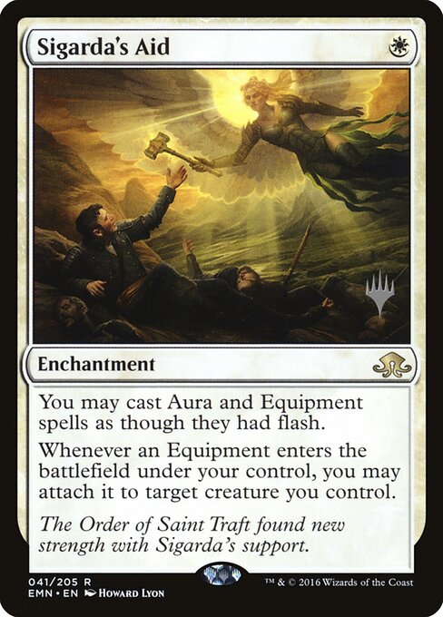 Sigarda's Aid — Eldritch Moon Promos #41p, art by Howard Lyon