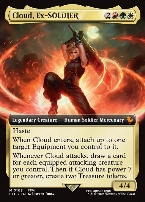 Cloud, Ex-SOLDIER — Final Fantasy Commander #168, art by Justyna Dura
